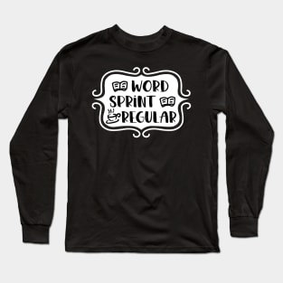 Word Sprint Regular - Retro Writing Typography Long Sleeve T-Shirt